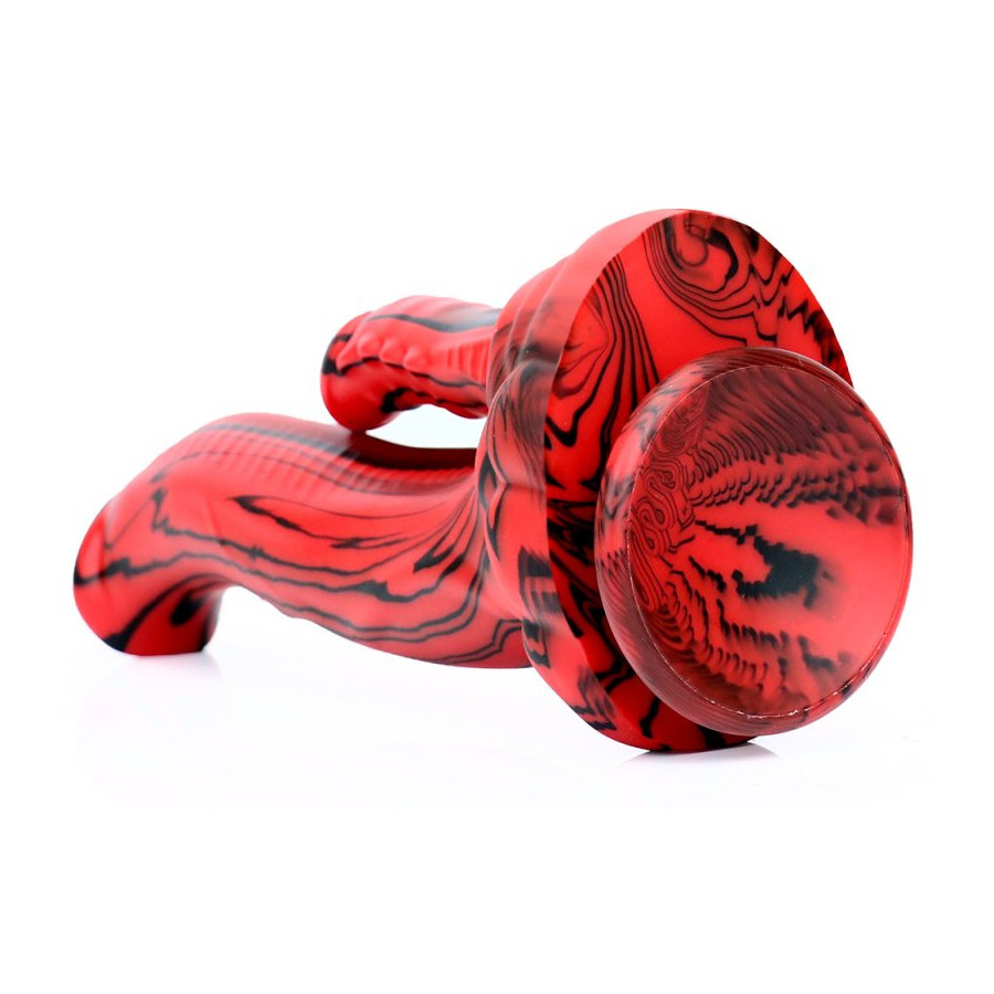 Double Dildo Dobhorse 18 x 7cm Red and Black