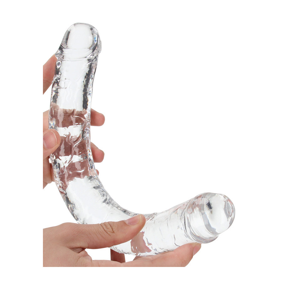 Double Dildo CRYSTALDONG 34 x 3.8cm Transparent