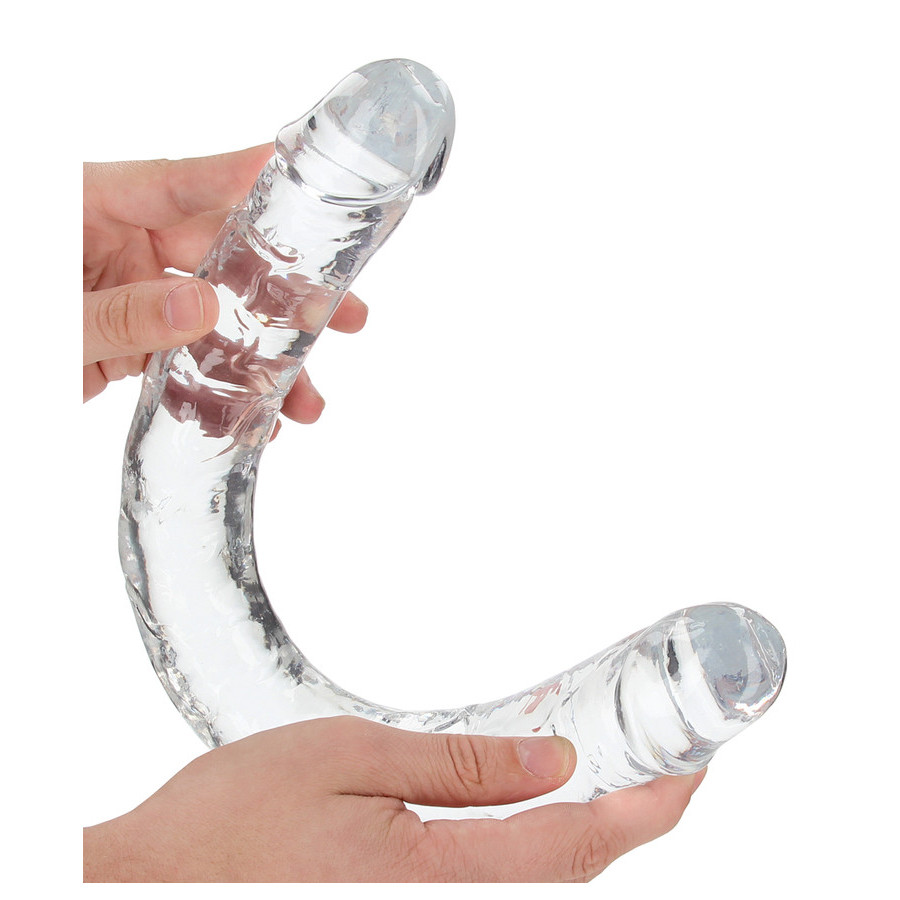 Double Dildo CRYSTALDONG 45 x 4.3cm Transparent