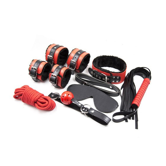 Kit SM Noir-Rouge 7 Pièces
