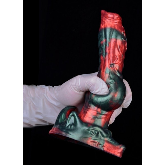 Gode AKORIX 17 x 6cm Noir et Rouge