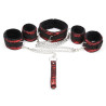 Kit Bondage Collier + Menottes Rouge