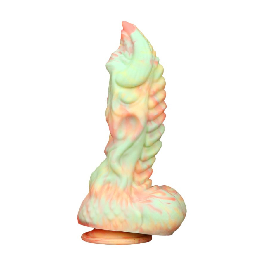 Dildo Monster Rutuk 17 x 6 cm Rose-green