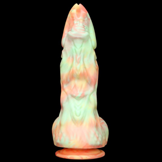 Dildo Monster Rutuk 17 x 6 cm Rose-green