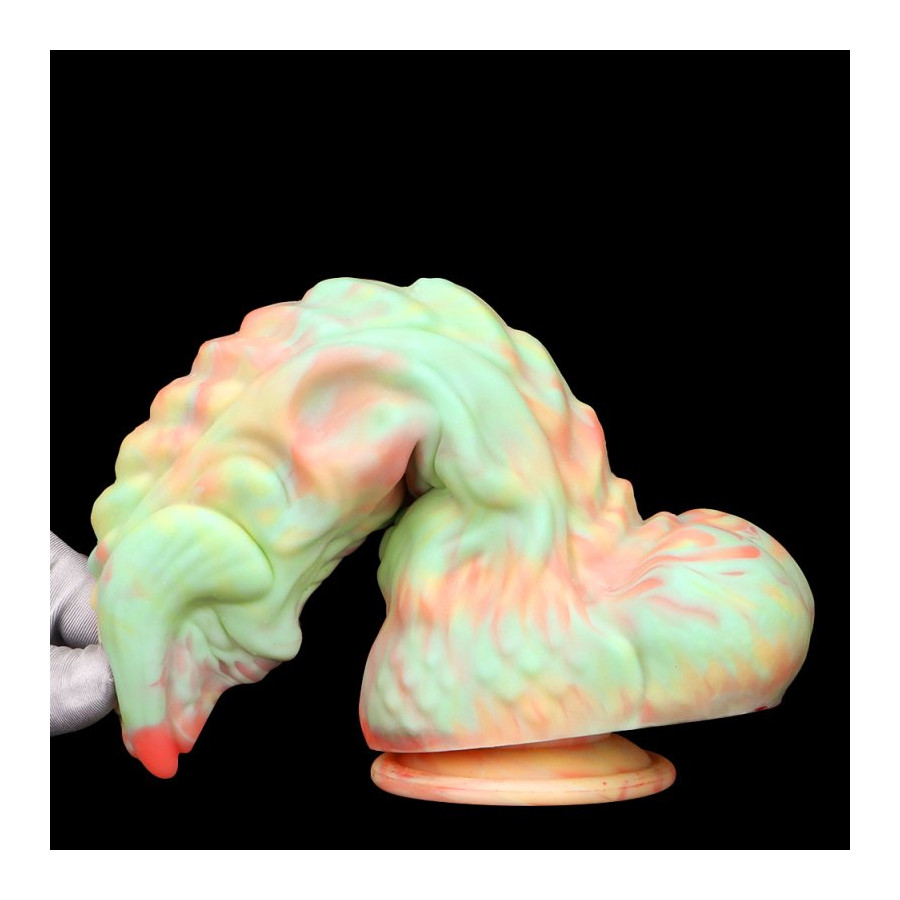 Dildo Monster Rutuk 17 x 6 cm Rose-green