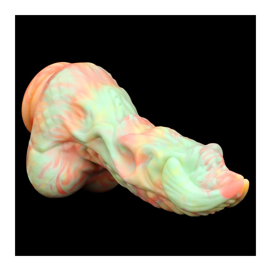 Dildo Monster Rutuk 17 x 6 cm Rose-green