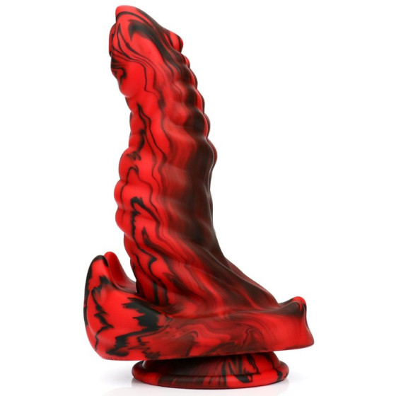 Gode Fantasy Hybrixis 18 x 6.3cm Rouge et Noir