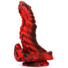 Gode Fantasy Hybrixis 18 x 6.3cm Rouge et Noir