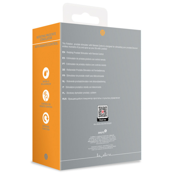 Stimulateur Prostatique Vibrant Rotatif Gothamey 11.5 x 3.4cm Gris