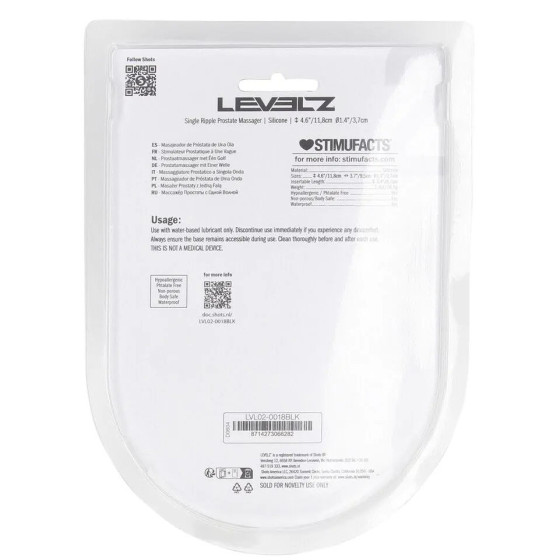 Single Ripple Prostate Stimulator 9 x 3.6cm