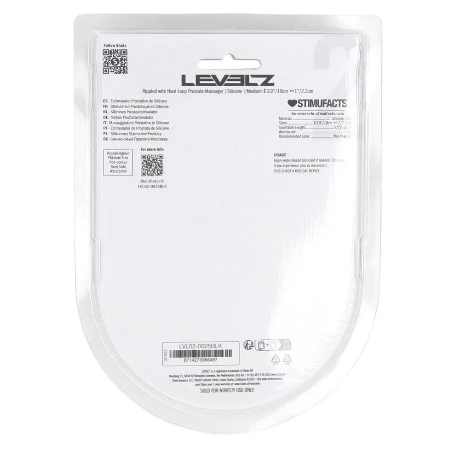 Stimulateur de prostate Rippled M 9 x 2.5cm