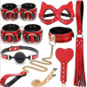 Coffret BDSM Luxury Noir-Rouge 8 Pièces