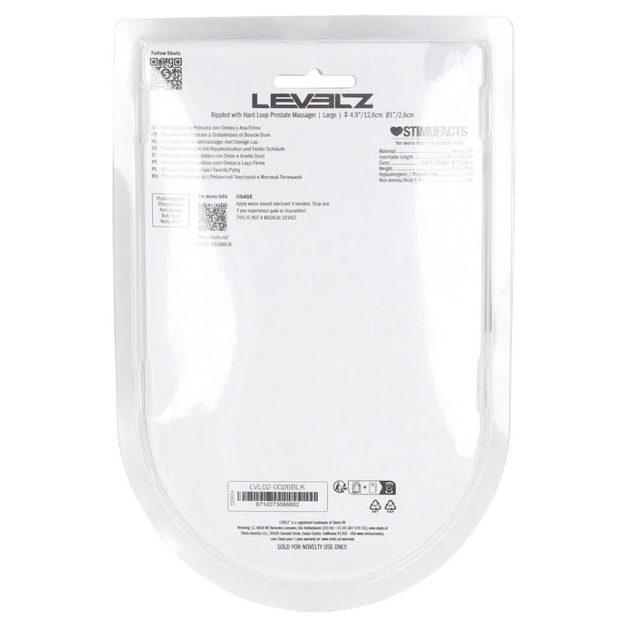 Rippled prostate stimulator L 10 x 3cm