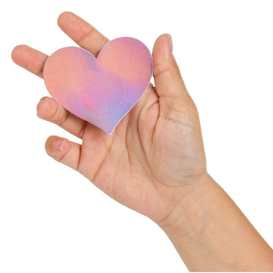 Cache-Tétons Wow boobs heart Bicolores