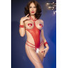 Kissme Red Open-Back Bodysuit