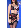 Ensemble 4 pièces Katrina Noir et rouge
