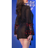 Peignoir Katrina Noir et rouge