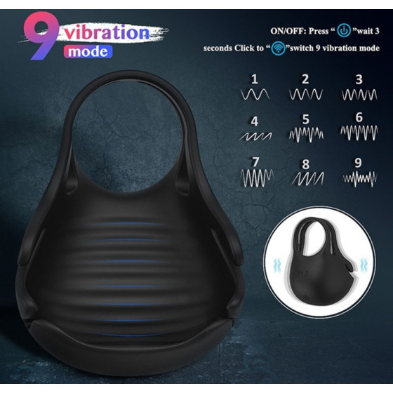 Coque vibrante pour testicules Nest 9 vibrations