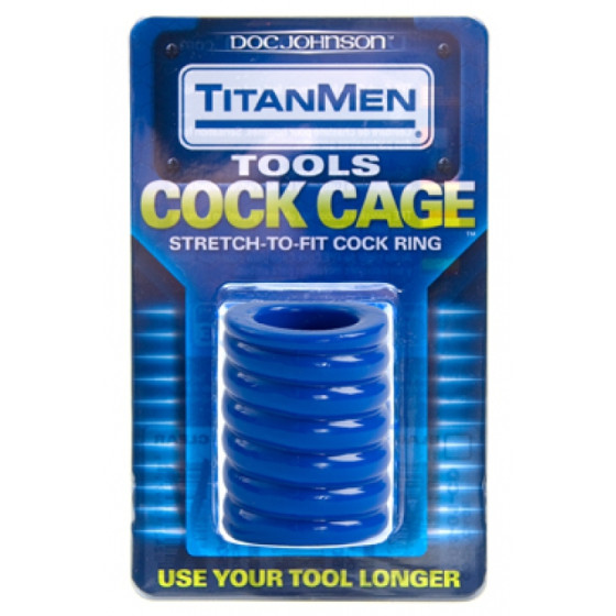 Ballstretcher Cock Cage 50mm Bleu