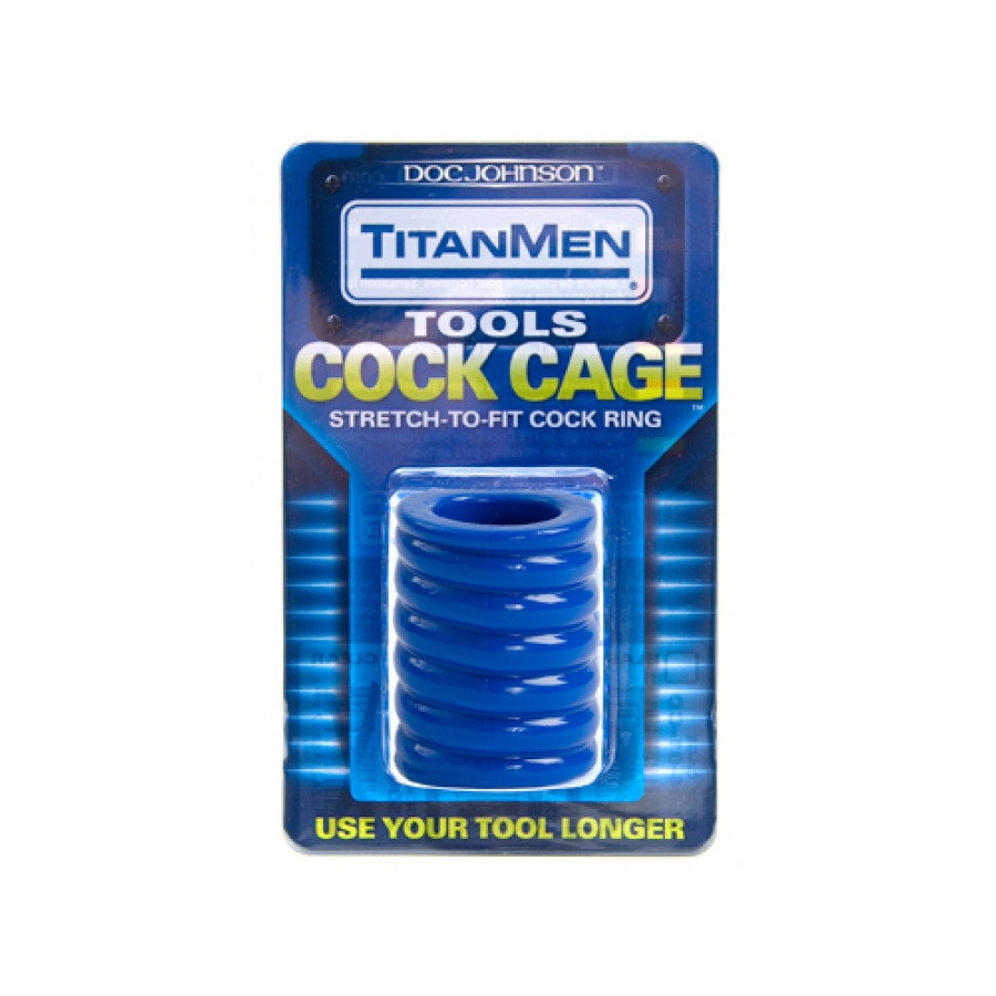 Ballstretcher Cock Cage 50mm Bleu