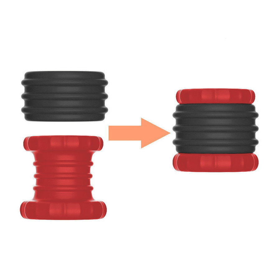 Ballstretcher Soqlo 35 mm - Hauteur 5 cm Noir-Rouge