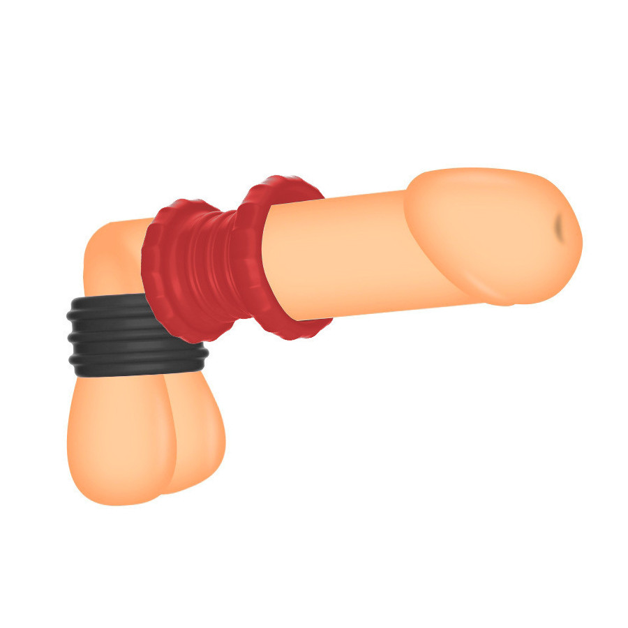 Ballstretcher Soqlo 35 mm - Hauteur 5 cm Noir-Rouge