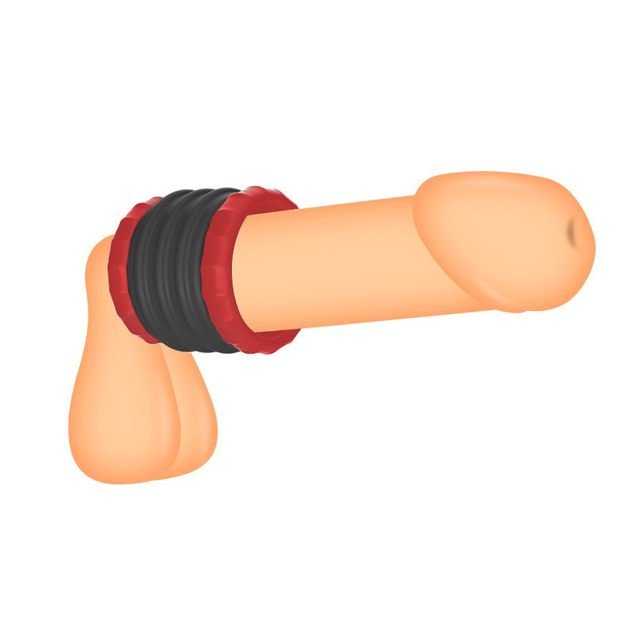 Ballstretcher Soqlo 35 mm - Hauteur 5 cm Noir-Rouge