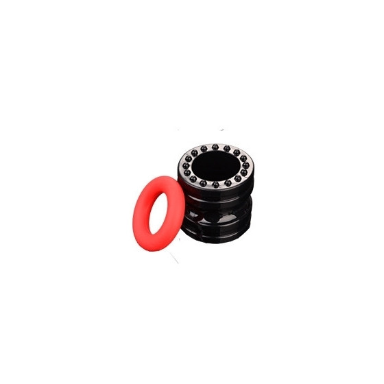 Ballstretcher souple Doblo 30 mm - Hauteur 4 cm Noir-Rouge