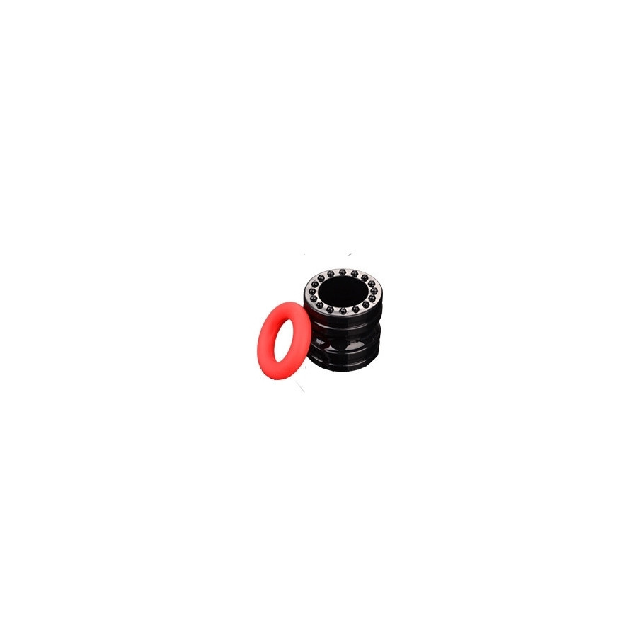 Ballstretcher souple Doblo 30 mm - Hauteur 4 cm Noir-Rouge