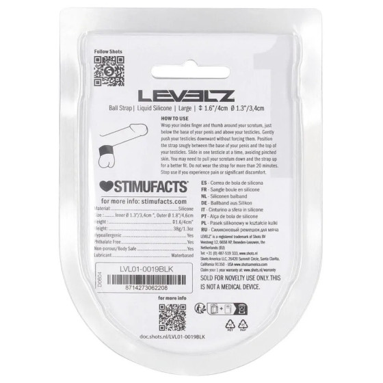 Ballstretcher Ball Strap L 34 mm - Hauteur 4cm