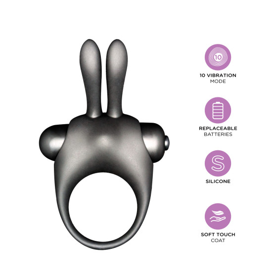 Coffret Cockring rabbit + Gel stimulant clitoris Orgasmic bunny