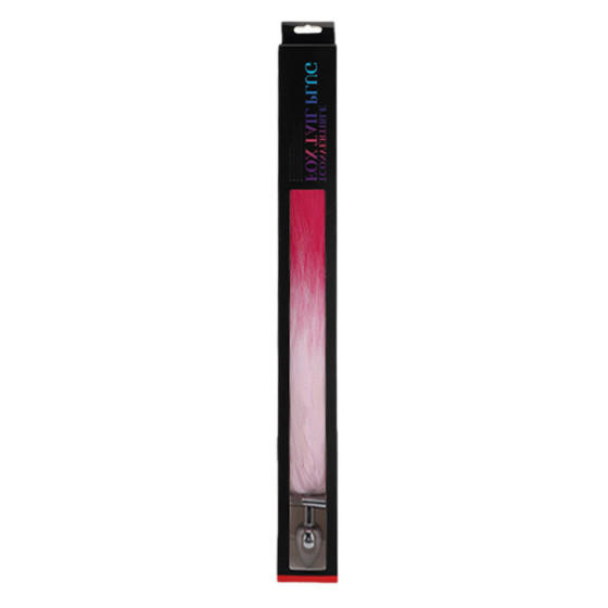 Plug queue de renard convertible bijou Foxy roxy 5.5 x 2.7cm queue 39cm roses