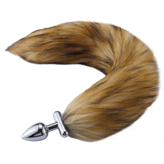 Plug queue de renard convertible bijou Foxy roxy 5.5 x 2.7cm queue 39cm beige