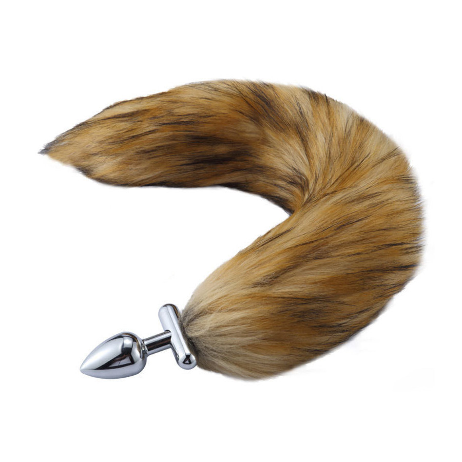 Plug queue de renard convertible bijou Foxy roxy 5.5 x 2.7cm queue 39cm beige