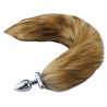 Plug queue de renard convertible bijou Foxy roxy 5.5 x 2.7cm queue 39cm beige