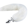 Plug queue de renard convertible bijou Foxy roxy 5.5 x 2.7cm queue 39cm blanche