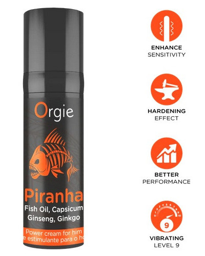 Crème de pénis stimulante Piranha 15ml