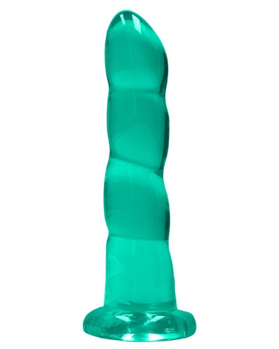 Gode Twist Crystal RealRock 16 x 4cm Vert