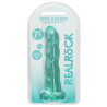 Gode Twist Crystal RealRock 16 x 4cm Vert