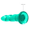 Gode Twist Crystal RealRock 16 x 4cm Vert