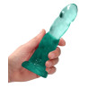 Gode Twist Crystal RealRock 16 x 4cm Vert