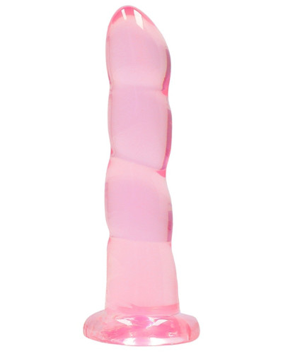 Gode Twist Crystal RealRock 16 x 4cm Rose