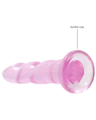 Gode Twist Crystal RealRock 16 x 4cm Rose