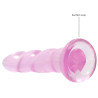 Gode Twist Crystal RealRock 16 x 4cm Rose