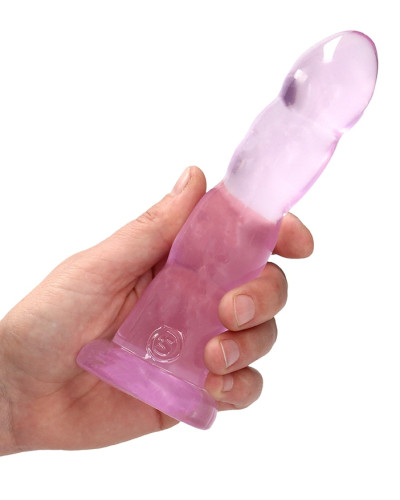 Gode Twist Crystal RealRock 16 x 4cm Rose