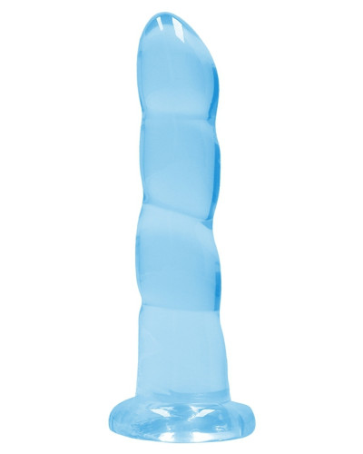 Gode Twist Crystal RealRock 16 x 4cm Bleu