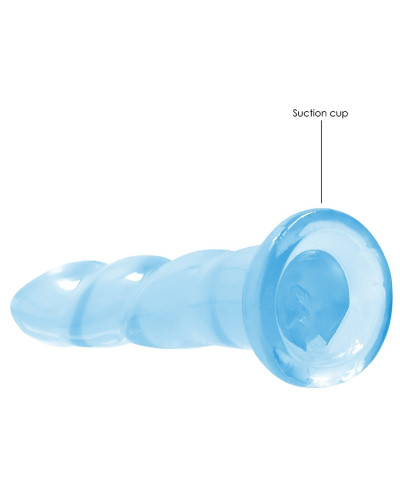 Gode Twist Crystal RealRock 16 x 4cm Bleu