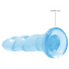 Gode Twist Crystal RealRock 16 x 4cm Bleu