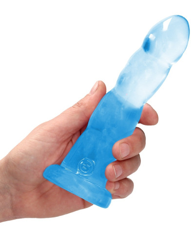 Gode Twist Crystal RealRock 16 x 4cm Bleu