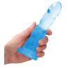 Gode Twist Crystal RealRock 16 x 4cm Bleu
